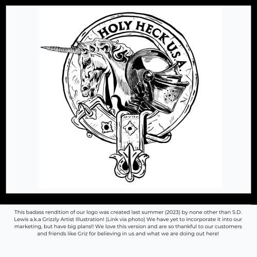 Holy Heck Logo Illustration by S.D. Lewis a.k.a. Grizzlyartistillustration