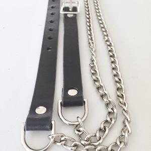 Sporran Belt, Leather and Chain Belt for Kilt, Made in USA