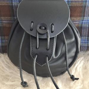 Sporran Rob Roy Sporran Black Leather Sporran