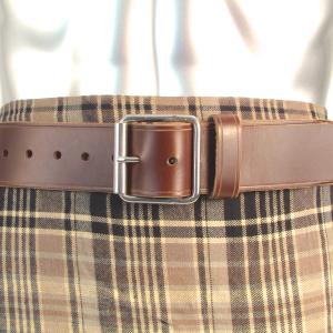 Kilt Belt, Chocolate Brown, Wide Leather Belt