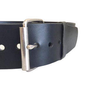 Kilt Belt, Wide Leather Belt, Black