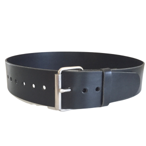 Kilt Belt, Wide Leather Belt, Black