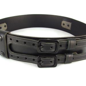 Kilt Belt Black Hardware Extra Storage Loops Front View