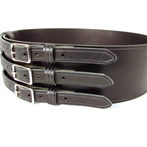 Kilt Belt Triple Buckle Belt Black/NP and  Right Front View