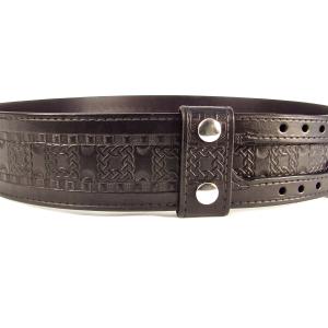 Kilt Belt Double Buckle Kilt Belt Black Celtic Knot Kilt Belt