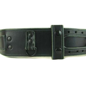 Kilt Belt Double Buckle Belt Black Leather Storage Loop D Ring Combo Belt