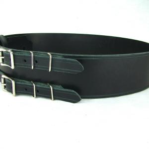 Kilt Belt Double Buckle Belt Black Leather Belt Basic Double Buckle Kilt Belt