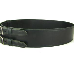 Kilt Belt Double Buckle Standard Black