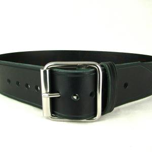 Belt Black Leather Belt Wide Belt Kilt Belt Double Bar Buckle