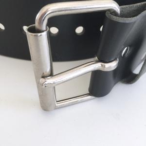 Plain Wide Single Buckle Kilt Belt Black