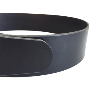 Plain Wide Single Buckle Kilt Belt Black