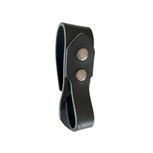 Festival Ready Tankard Strap, Black Leather and Gun Metal Snaps