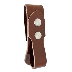 Festival Ready Tankard Strap, Dark Brown Leather and Antique Brass Snaps