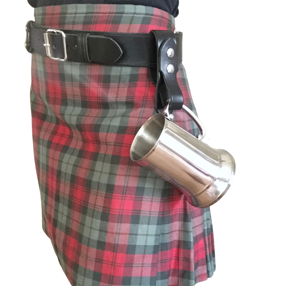 Tankard Strap Black Leather