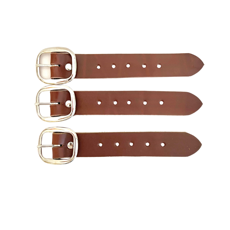 1.25 inch width, 3 strap set displayed