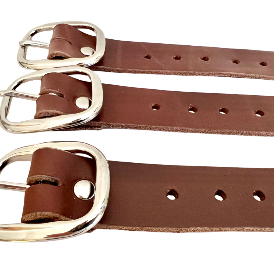1.25 inch width, 3 strap set displayed detail