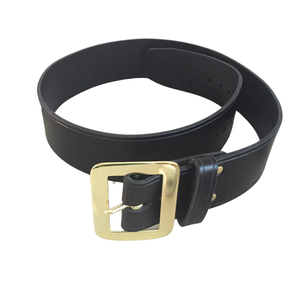 Pirate Belt with Solid Brass Buckle Wide Leather Belt