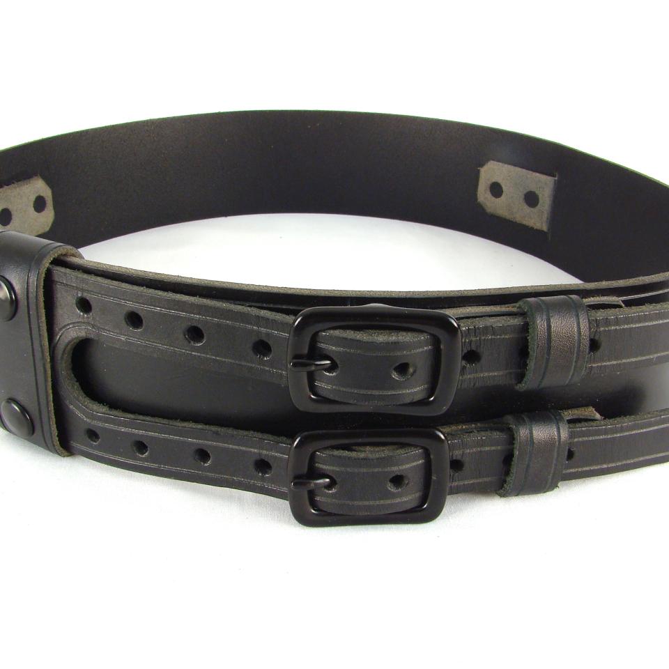 Kilt Belt Black Hardware Extra Storage Loops Front View