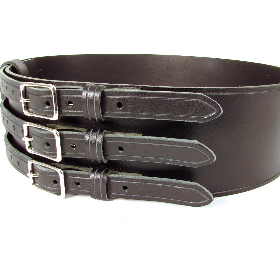 Kilt Belt Triple Buckle Belt Black/NP and  Right Front View