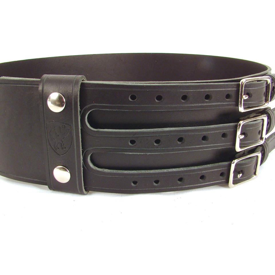 Kilt Belt Triple Buckle Belt Black/NP and  Left Front View