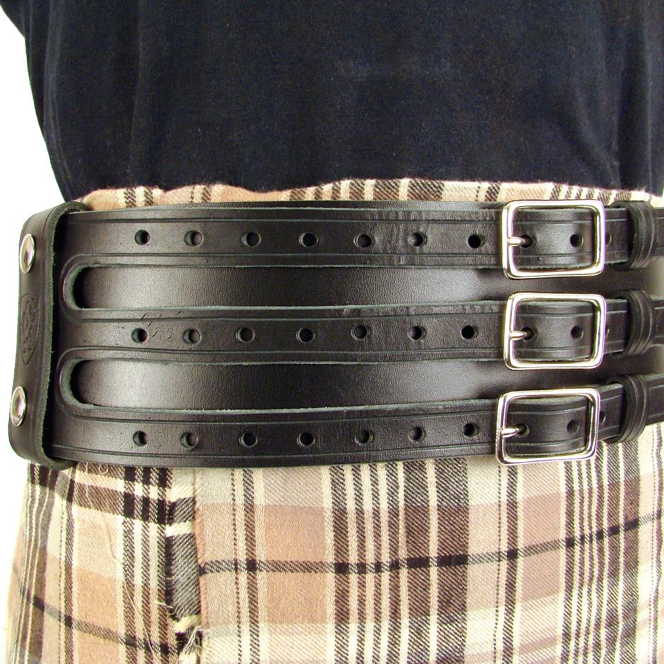 Kilt Belt Triple Buckle Belt Black/NP and  Kilt View