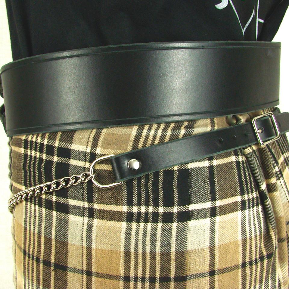 Sporran Belt with Chain Side Kilt View Nickel