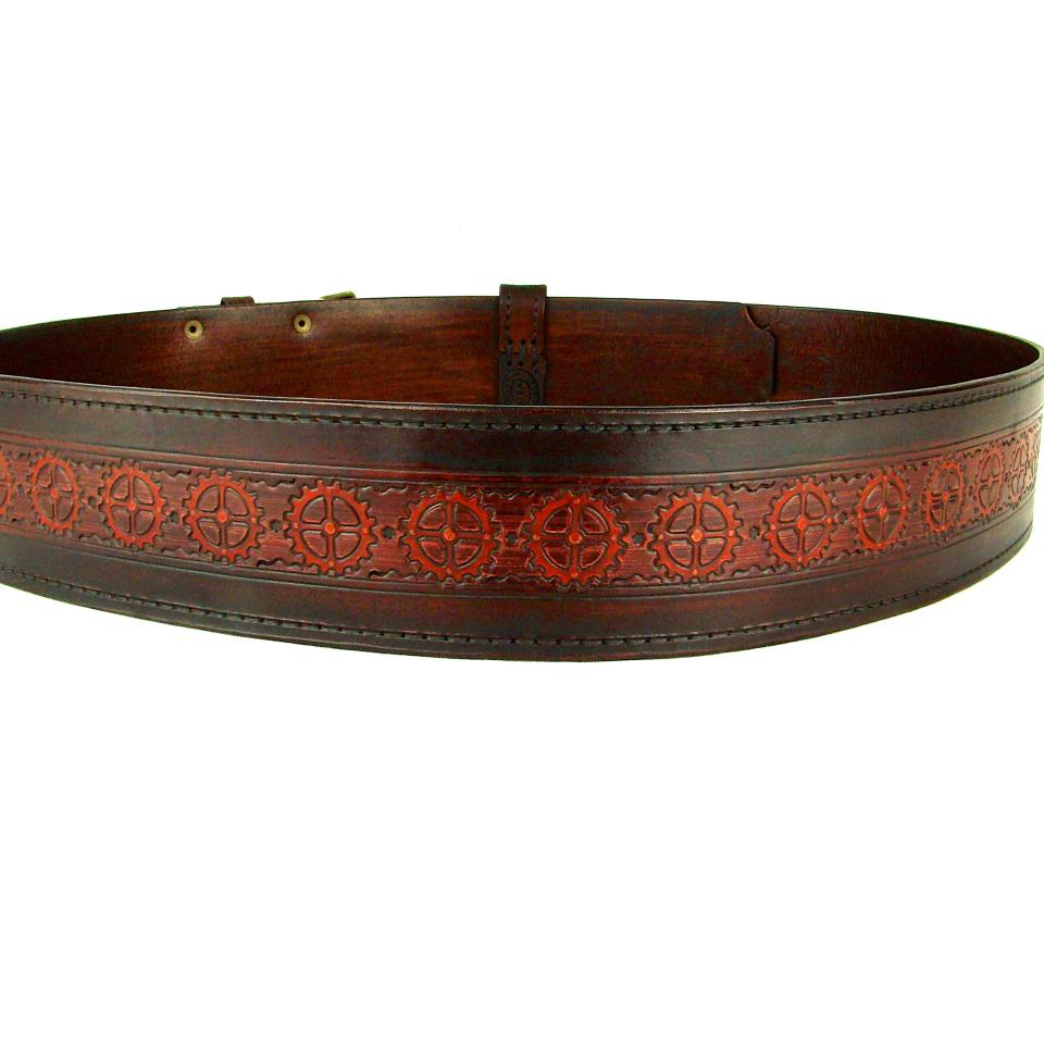 Kilt Belt Leather Double Buckle Kilt Belt Sprocket Belt Steampunk Kilt Belt