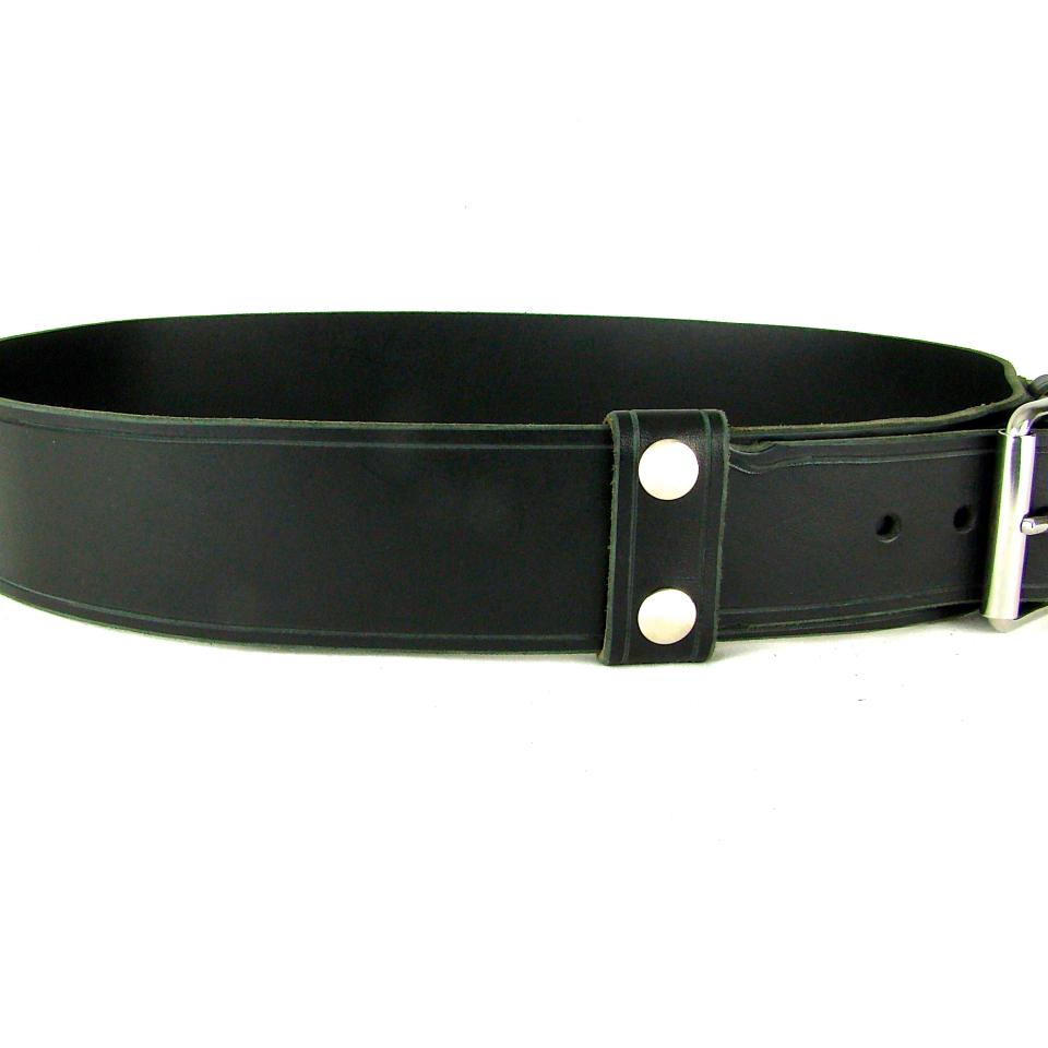 Black Leather Kilt Belt, Vader Style