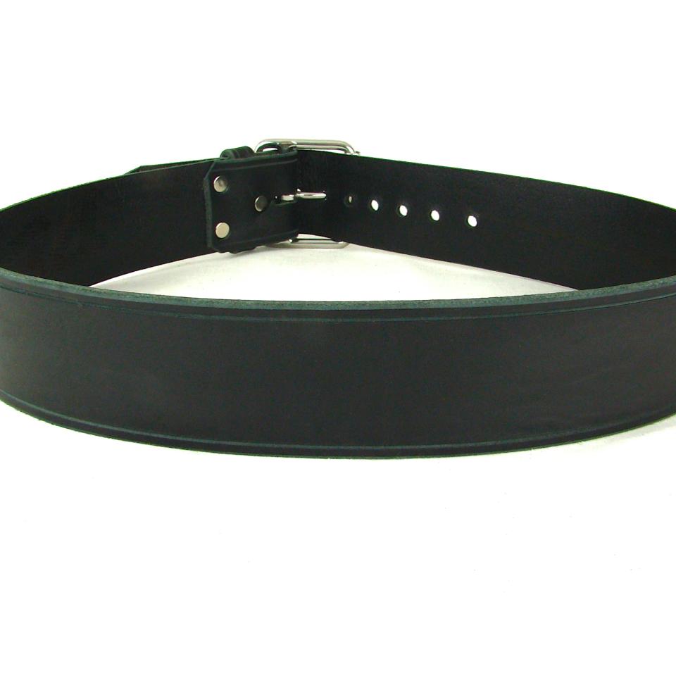 Belt Black Leather Belt Wide Belt Kilt Belt Double Bar Buckle