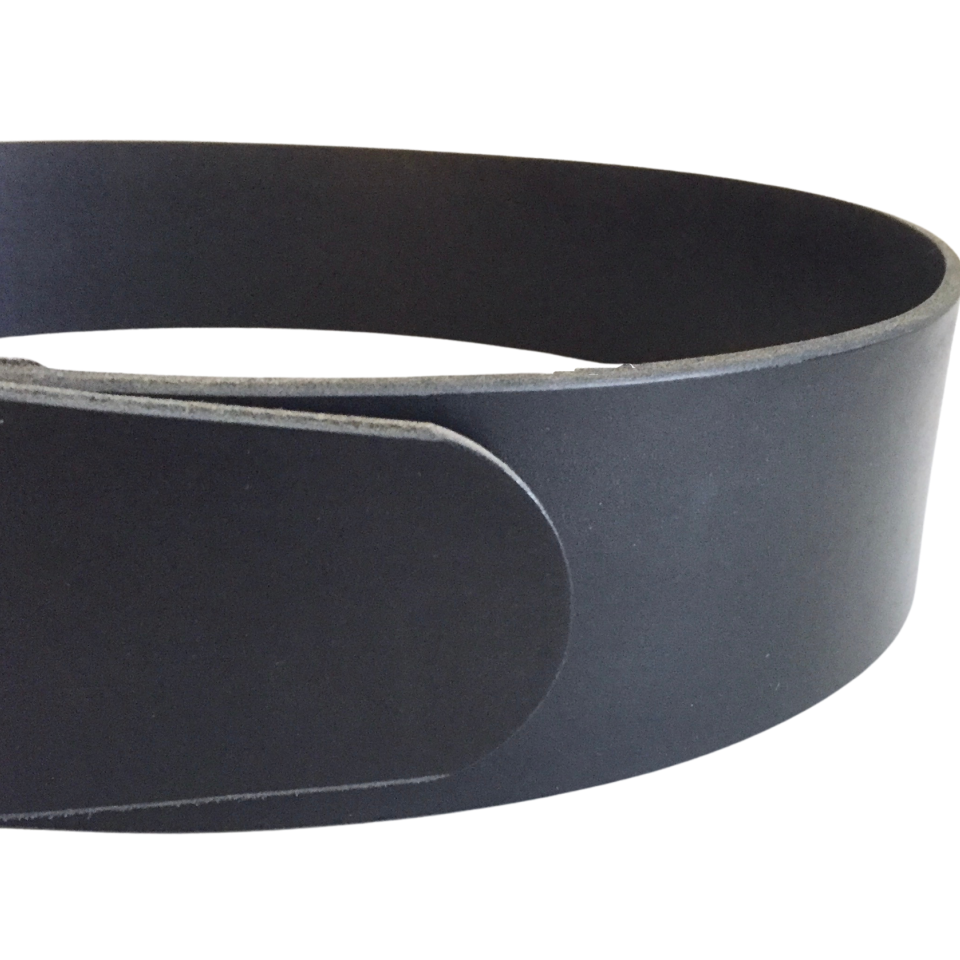Plain Wide Single Buckle Kilt Belt Black
