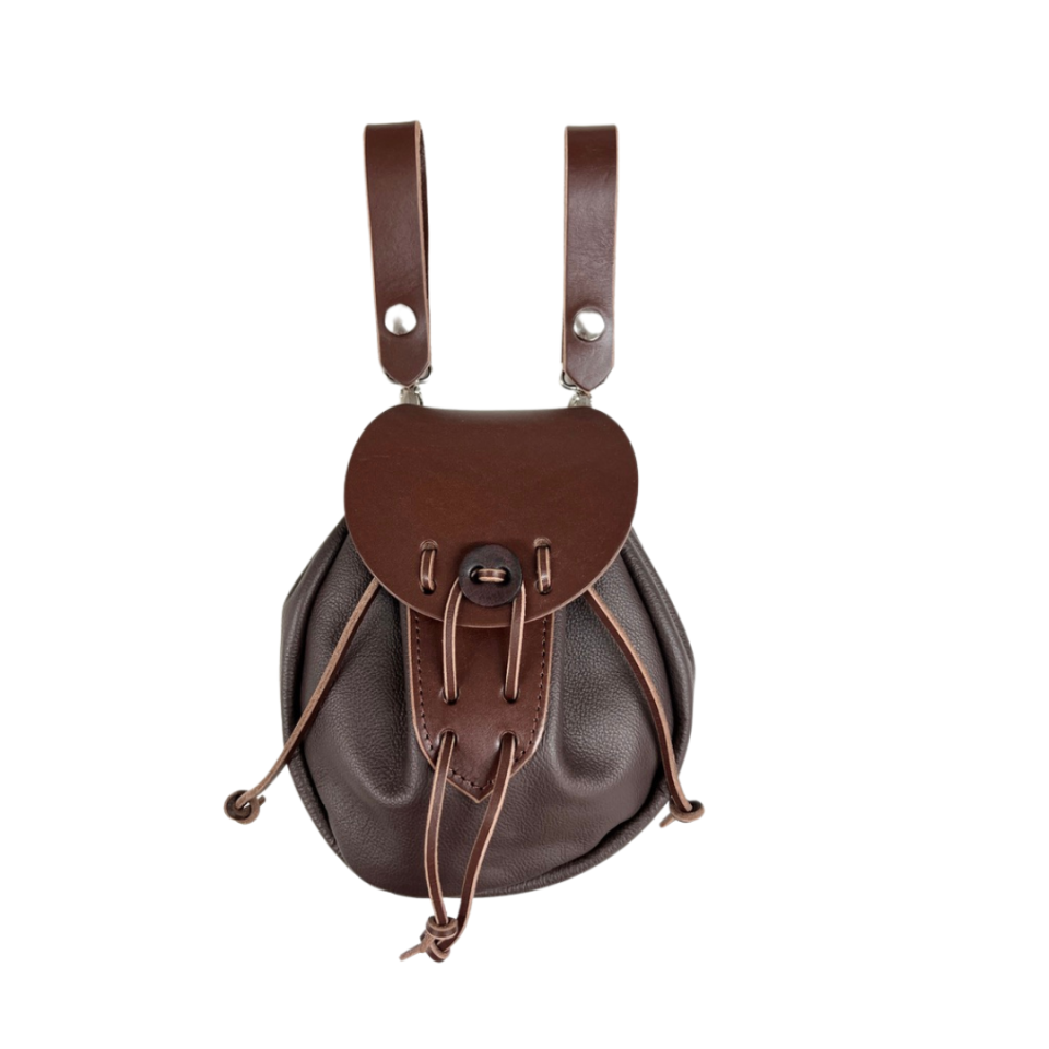 Sporran Hangers, Suspenders for Sporrans, Dark Brown Leather