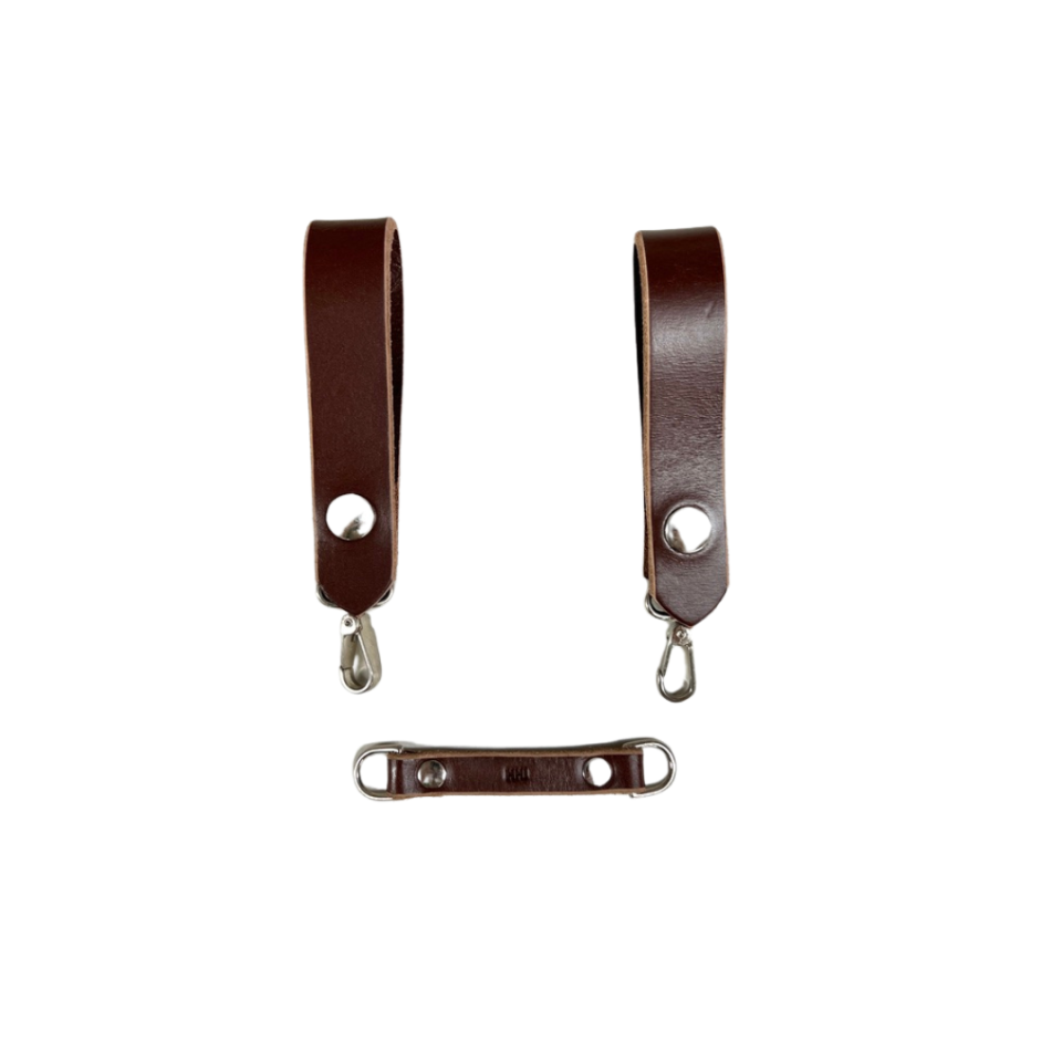 Sporran Hangers, Suspenders for Sporrans, Dark Brown Leather