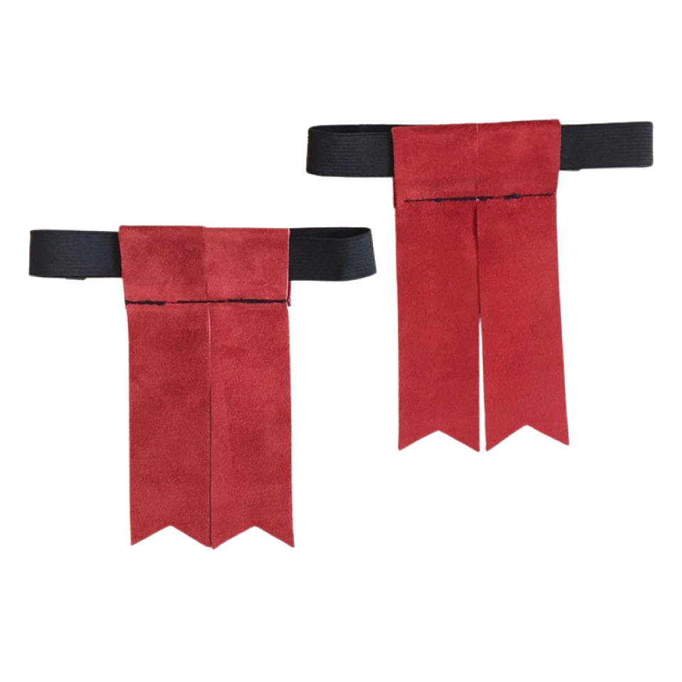 Suede Garter Flashes for Kilt Hose, Various Colors