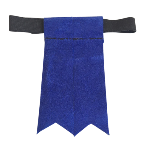 Blue Suede Garter Flashes for Kilt Hose
