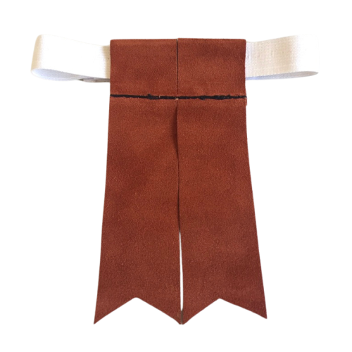 Rust Suede Garter Flashes for Kilt Hose