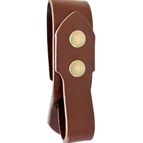 Festival Ready Tankard Strap, Dark Brown Leather and Antique Brass Snaps