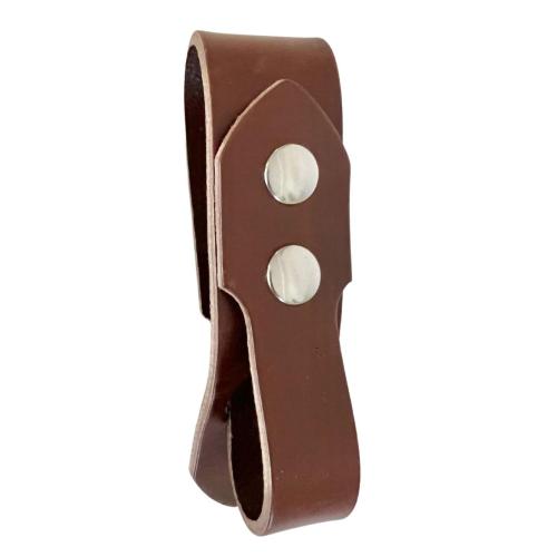 Festival Ready Tankard Strap, Dark Brown Leather and Nickel Snaps